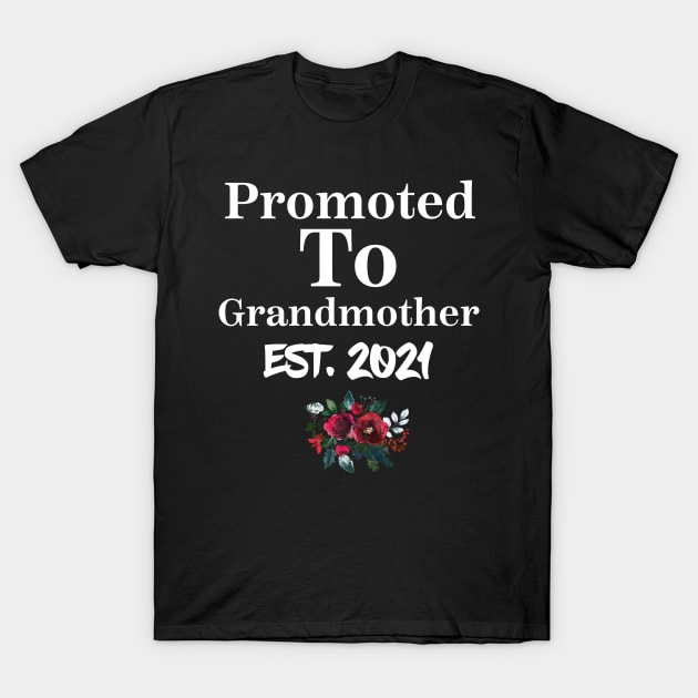 Promoted To grandmother Est 2021 Shirt New  grandmother Christmas T-Shirt by Design stars 5